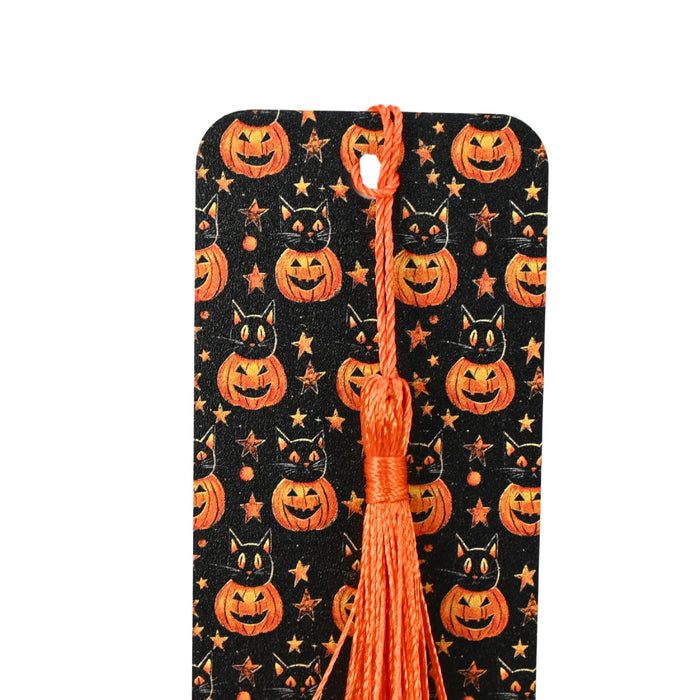 Pumpkin Black Cat Bookmark