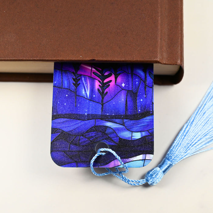 Purple Forest Aurora Bookmark