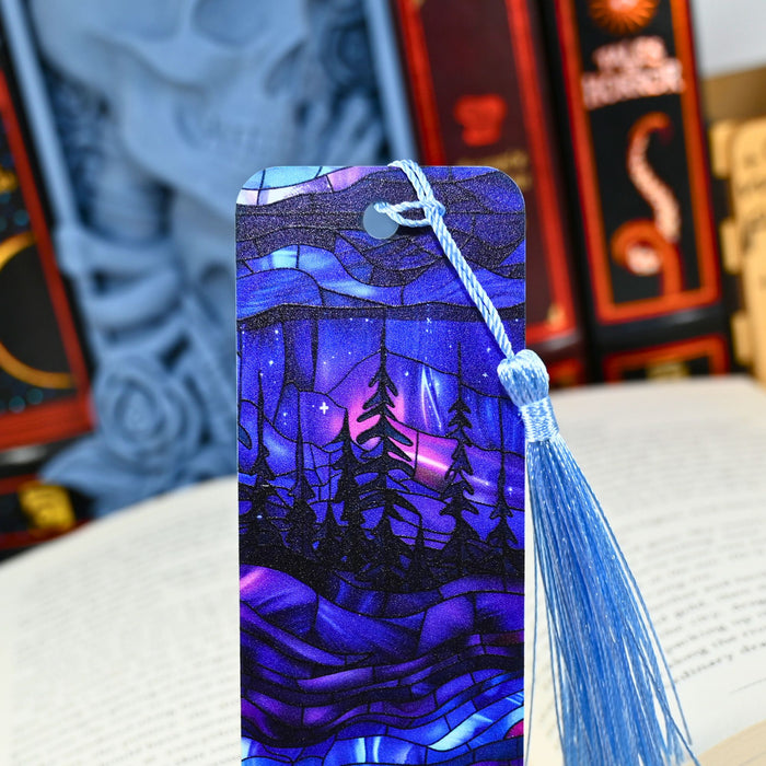 Purple Forest Aurora Bookmark