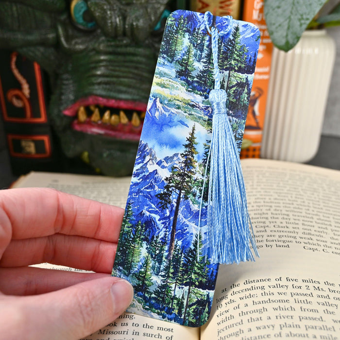 Snowy Mountain Forest Bookmark