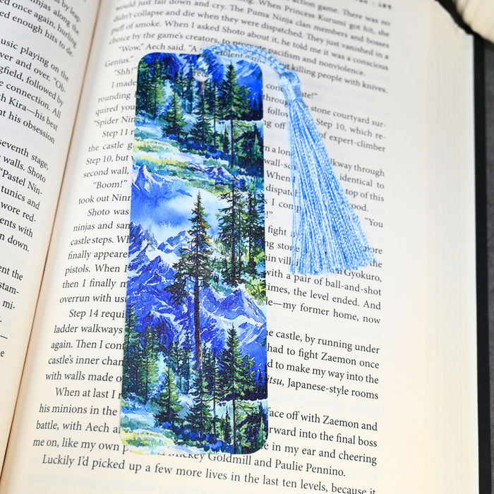 Snowy Mountain Forest Bookmark
