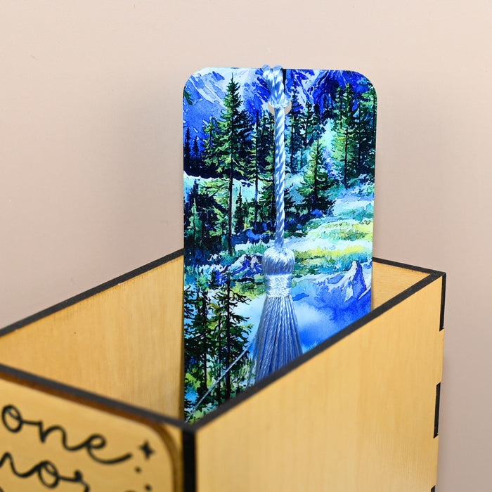 Snowy Mountain Forest Bookmark