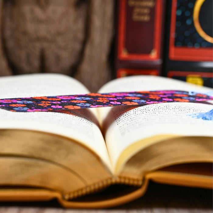 Spiderweb Floral Bookmark