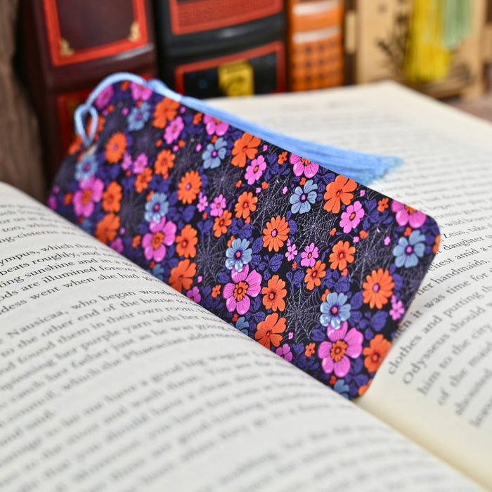 Spiderweb Floral Bookmark