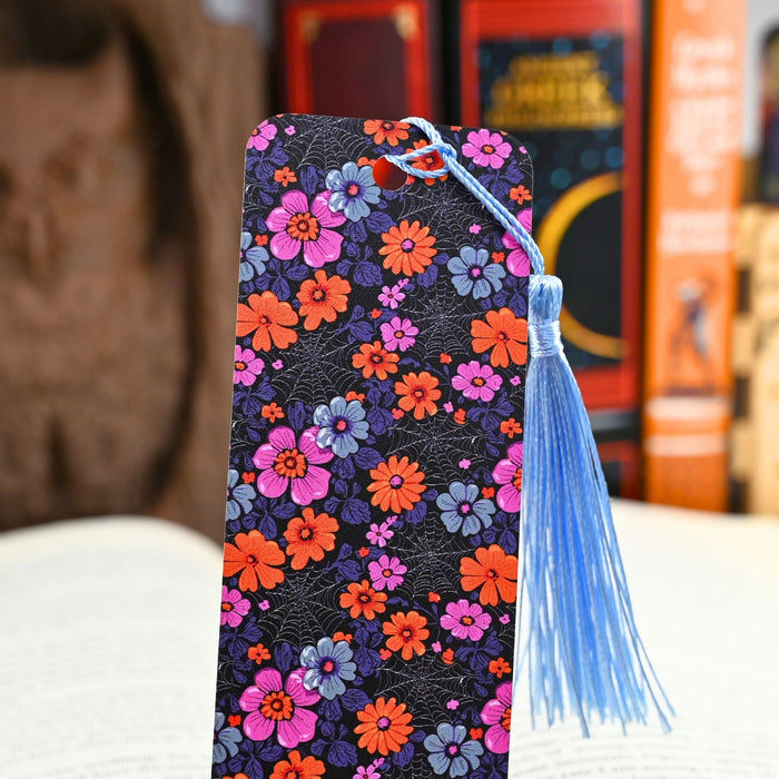 Spiderweb Floral Bookmark