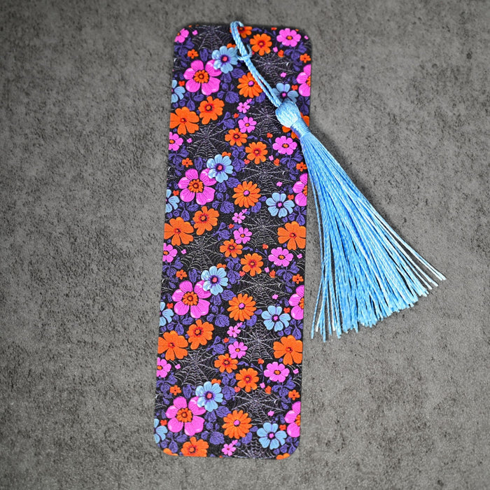 Spiderweb Floral Bookmark