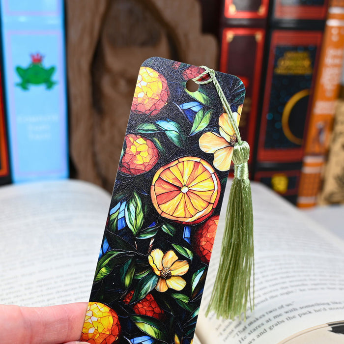 Stained Glass Oranges Bookmark