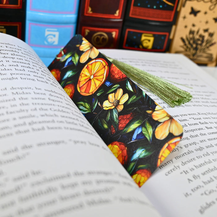 Stained Glass Oranges Bookmark