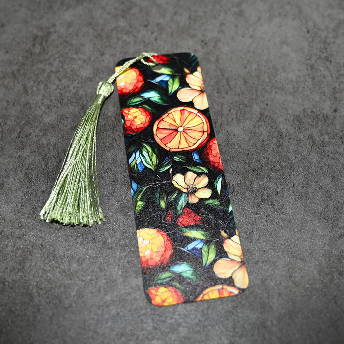 Stained Glass Oranges Bookmark
