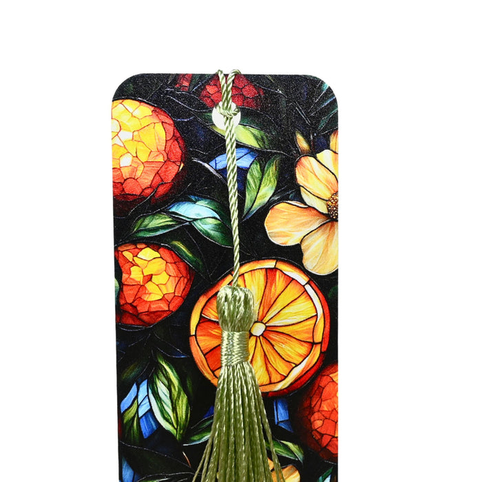 Stained Glass Oranges Bookmark
