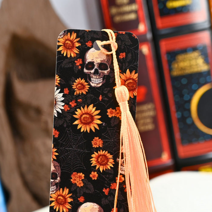 Sunflower Skulls Bookmark