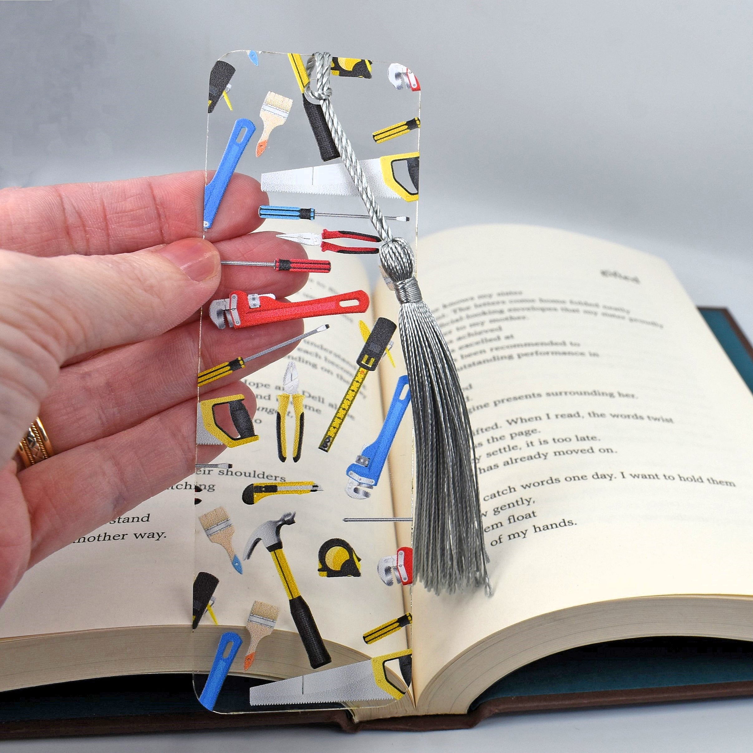Tools Bookmark for men or handyman contractor stocking stuffer gift ...