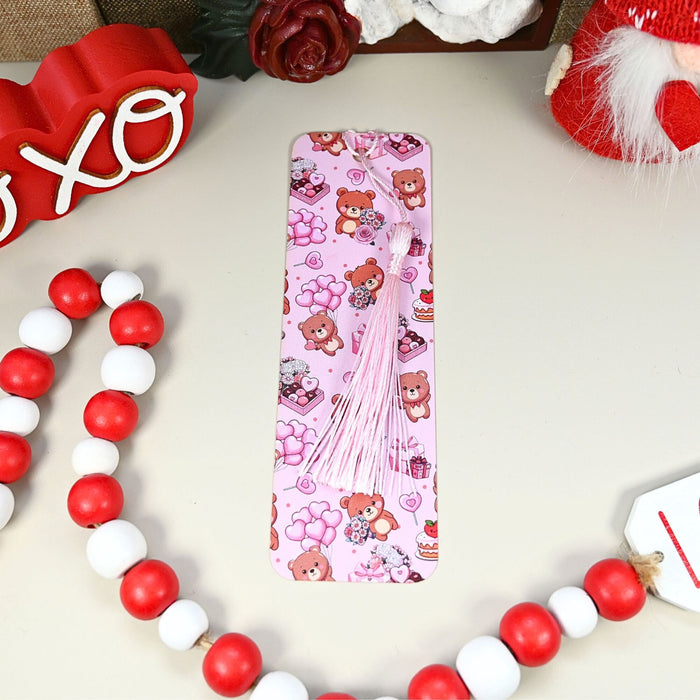 Valentine's Bear Heart Bookmark