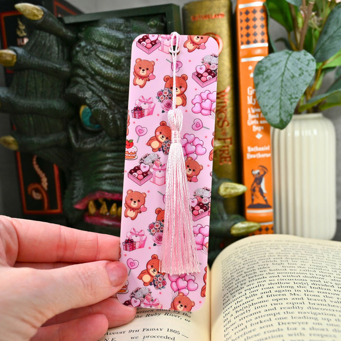 Valentine's Bear Heart Bookmark