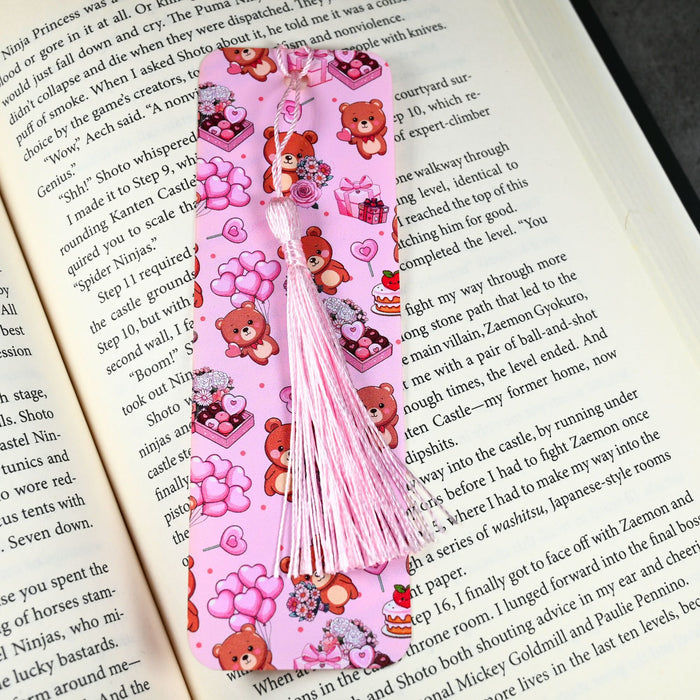 Valentine's Bear Heart Bookmark