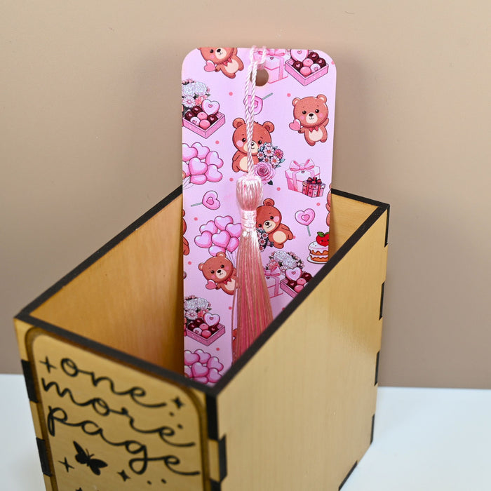 Valentine's Bear Heart Bookmark