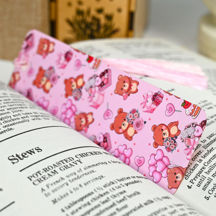 Valentine's Bear Heart Bookmark