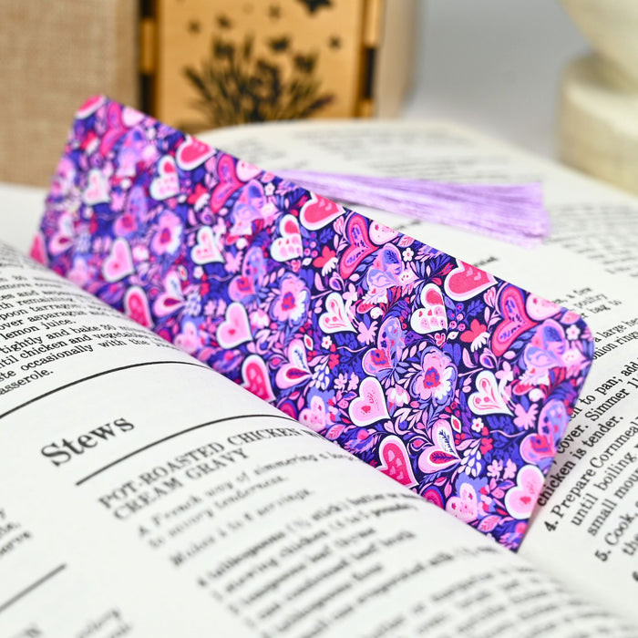 Violet Hearts Bookmark