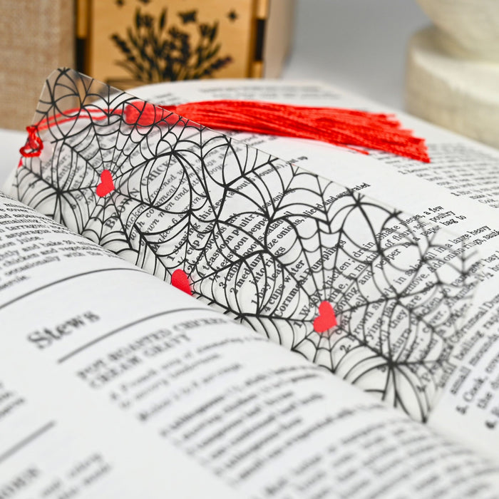 Heart Spider Web Bookmark