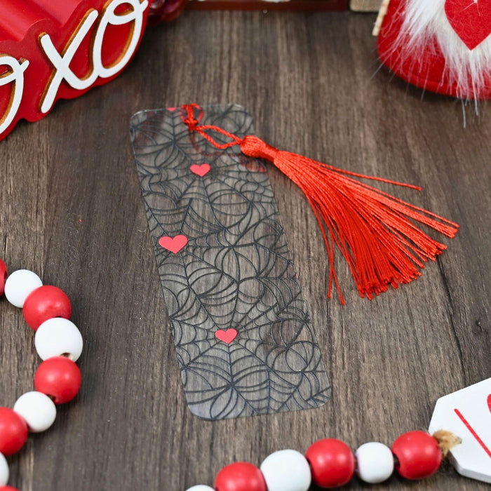 Heart Spider Web Bookmark