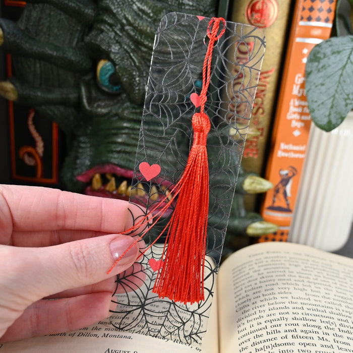 Heart Spider Web Bookmark