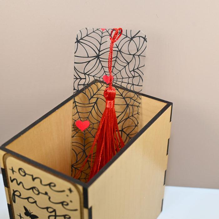 Heart Spider Web Bookmark