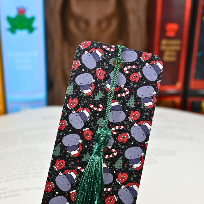Christmas Hippo Bookmark