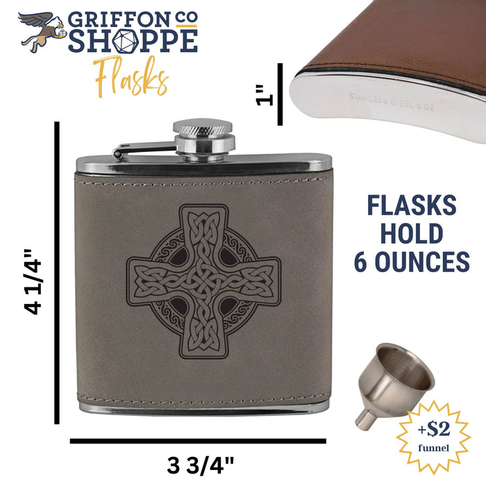 Celtic Cross Flask