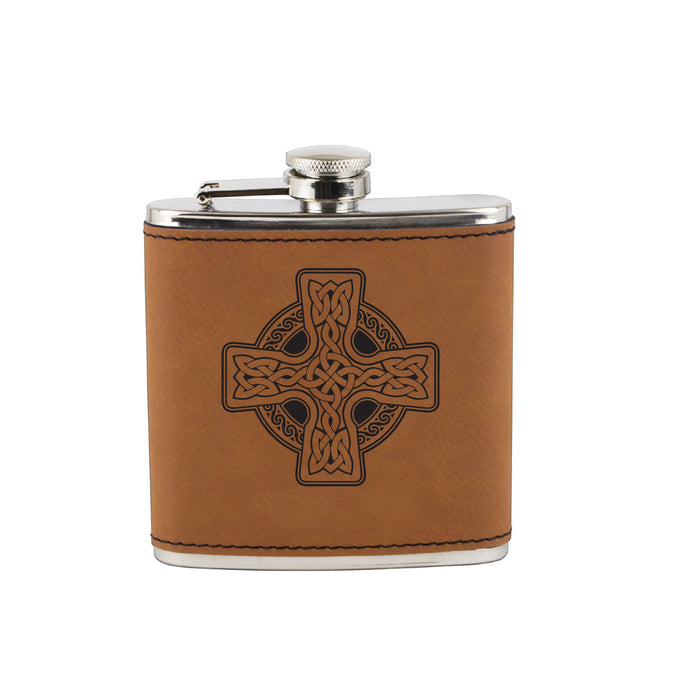 Celtic Cross Flask