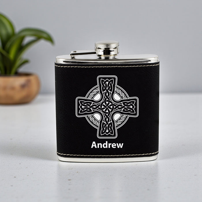 Celtic Cross Flask