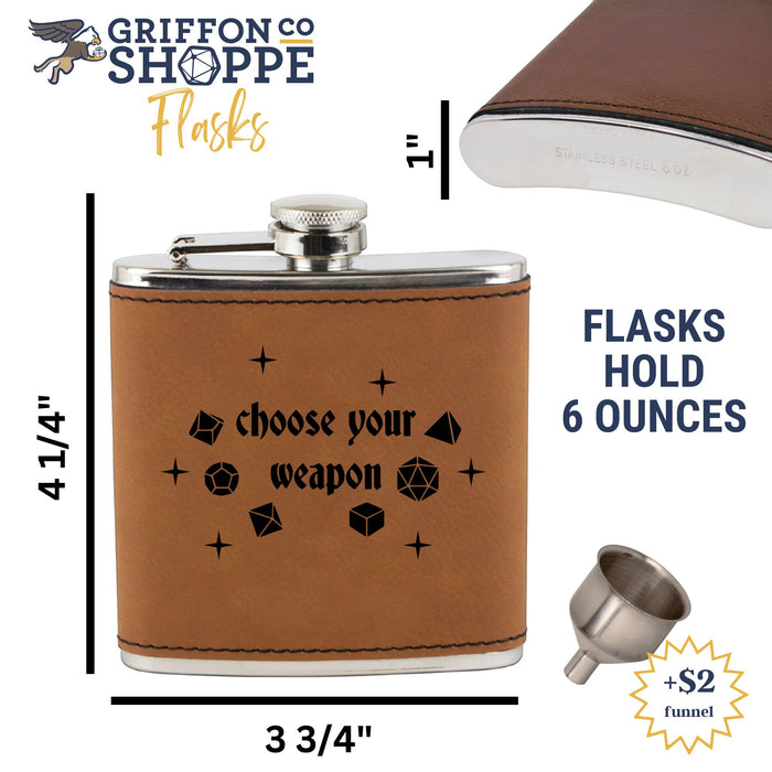 Choose Your Weapon Flask