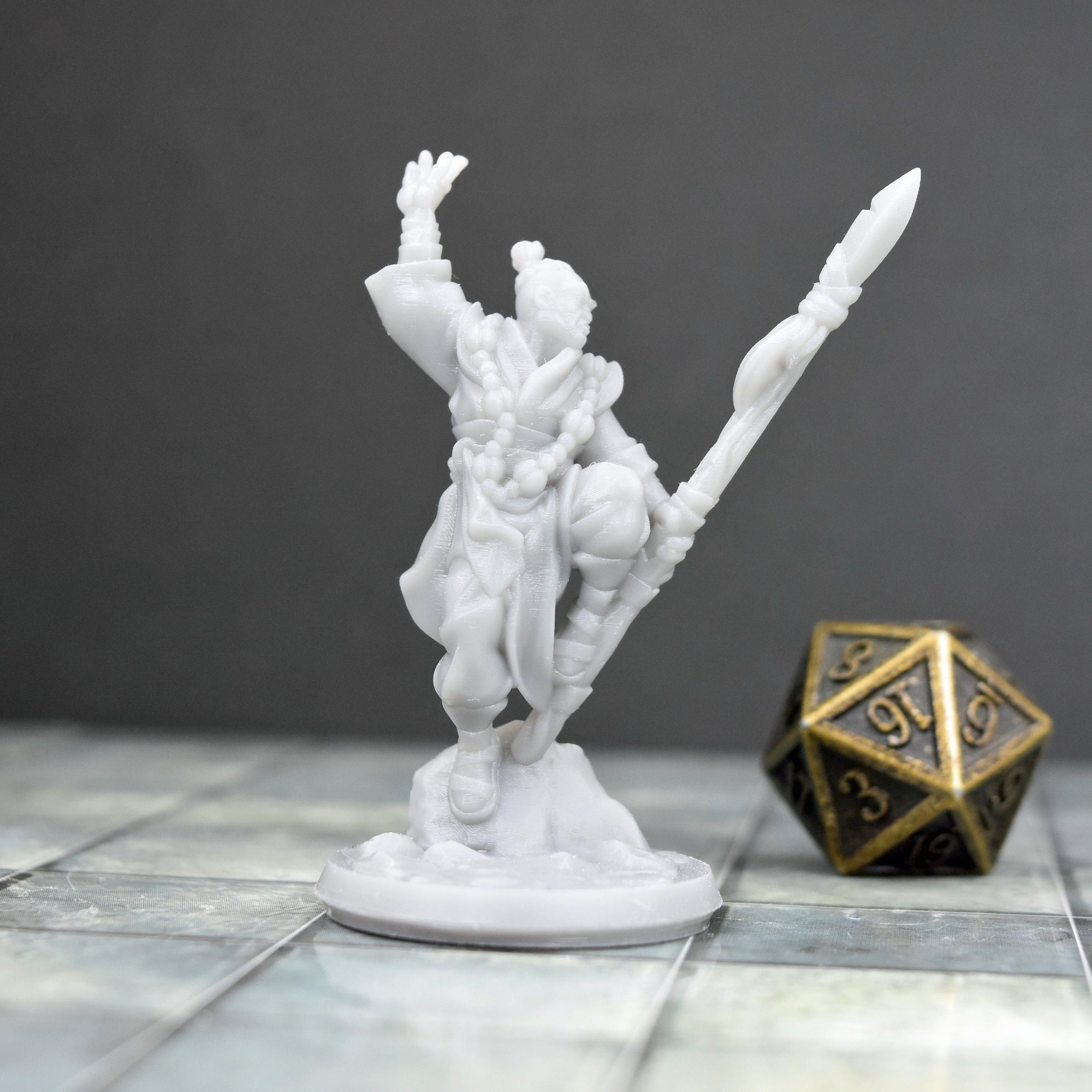 dnd miniature Human Monk with Spear for dungeons and slaying dragons in ...