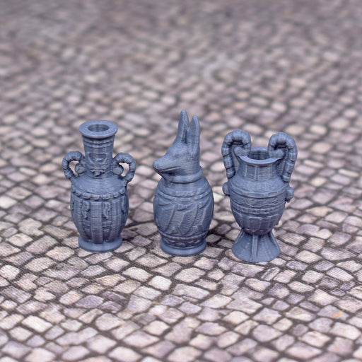 dnd terrain Canopic Jars for dungeons and slaying dragons-Scatter Terrain-EC3D- GriffonCo Shoppe