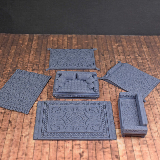 dnd terrain Couches and Rugs for dungeons and slaying dragons-Scatter Terrain-EC3D- GriffonCo Shoppe