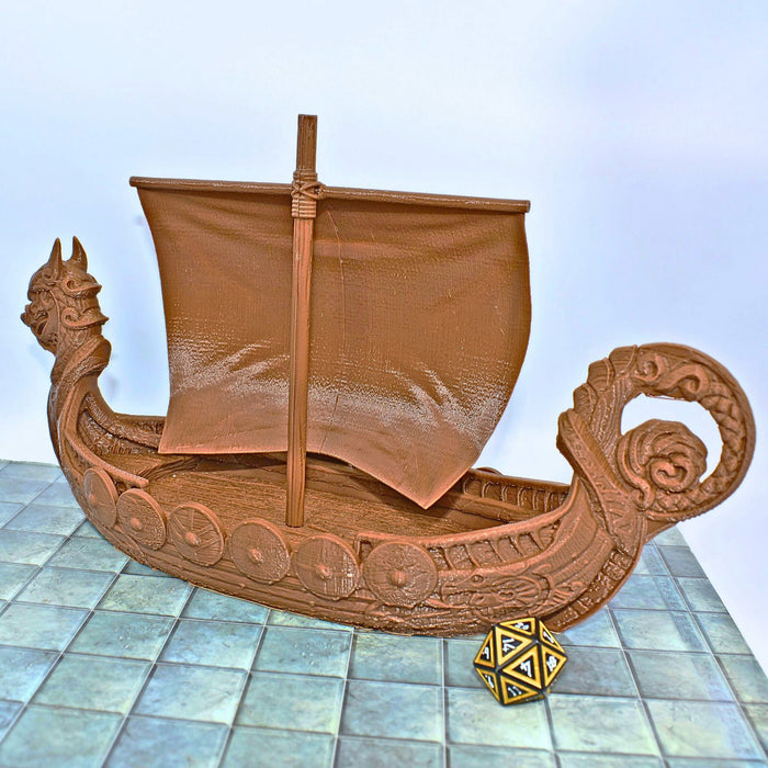 dnd terrain Viking Longboat for dungeons and slaying dragons-Scatter Terrain-EC3D- GriffonCo Shoppe