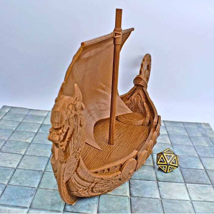 dnd terrain Viking Longboat for dungeons and slaying dragons-Scatter Terrain-EC3D- GriffonCo Shoppe