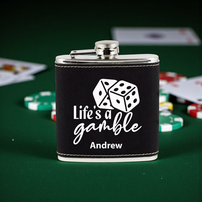 Life's a Gamble Flask