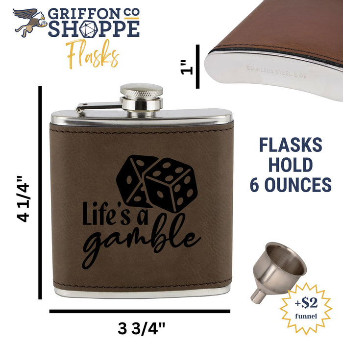 Life's a Gamble Flask