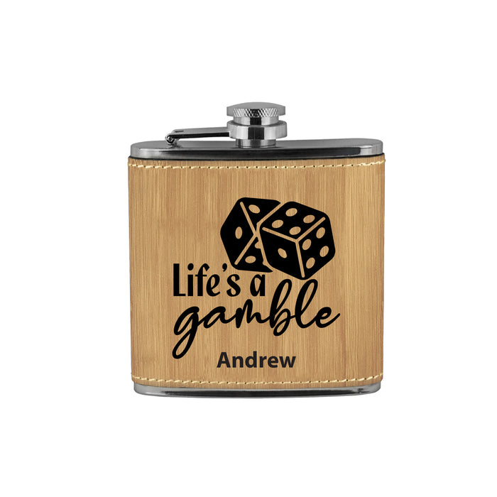 Life's a Gamble Flask