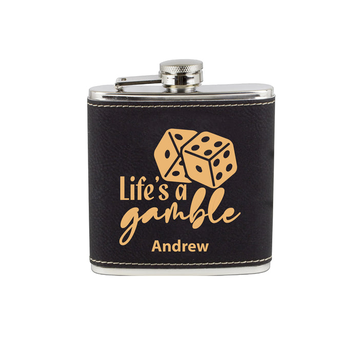 Life's a Gamble Flask