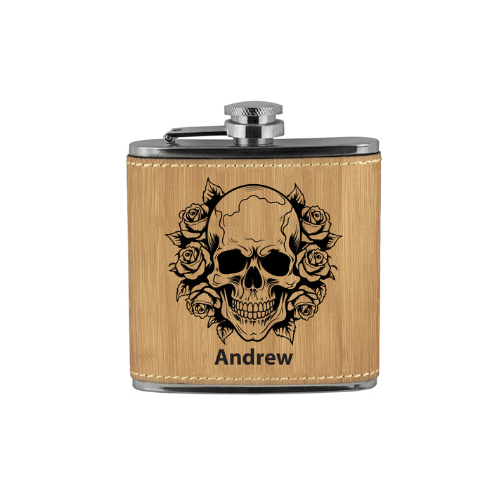 Rose Skull Flask