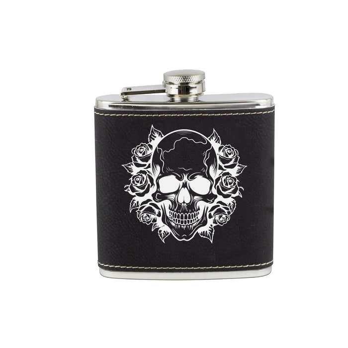 Rose Skull Flask