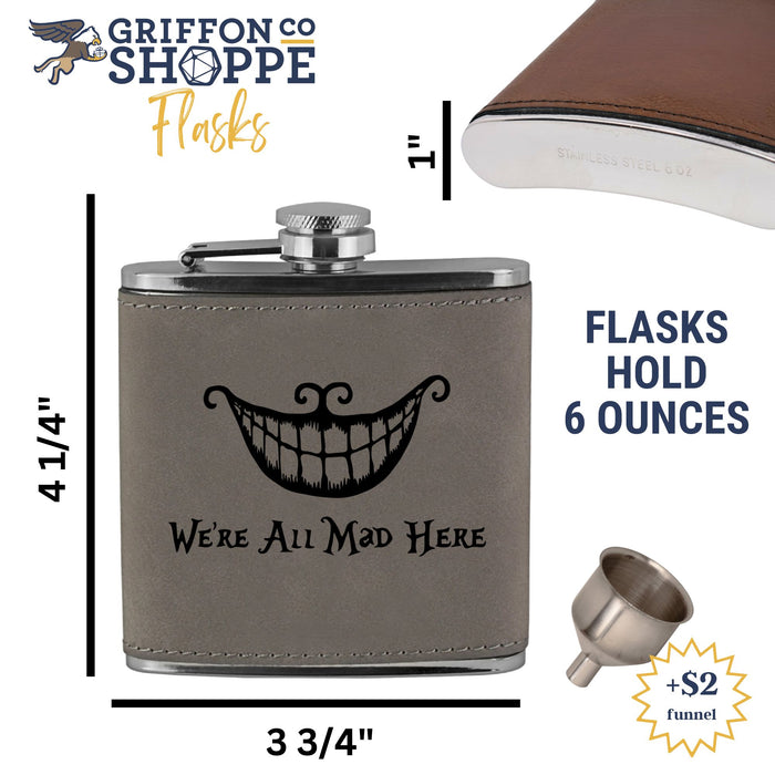 We're All Mad Here Flask