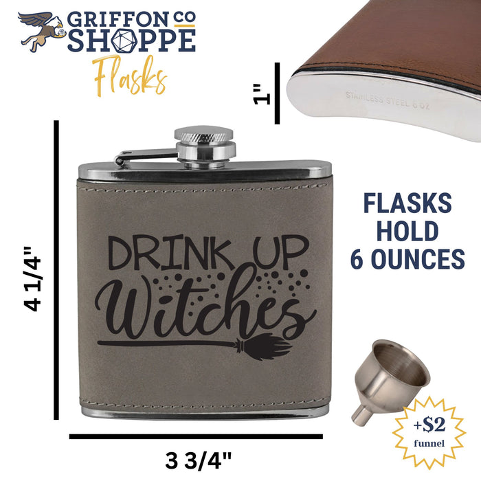 Drink up Witches Flask